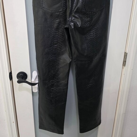 Wilfred Melina Pants Black Faux Leather Snakeskin Size 6 NWOT - Picture 11 of 12